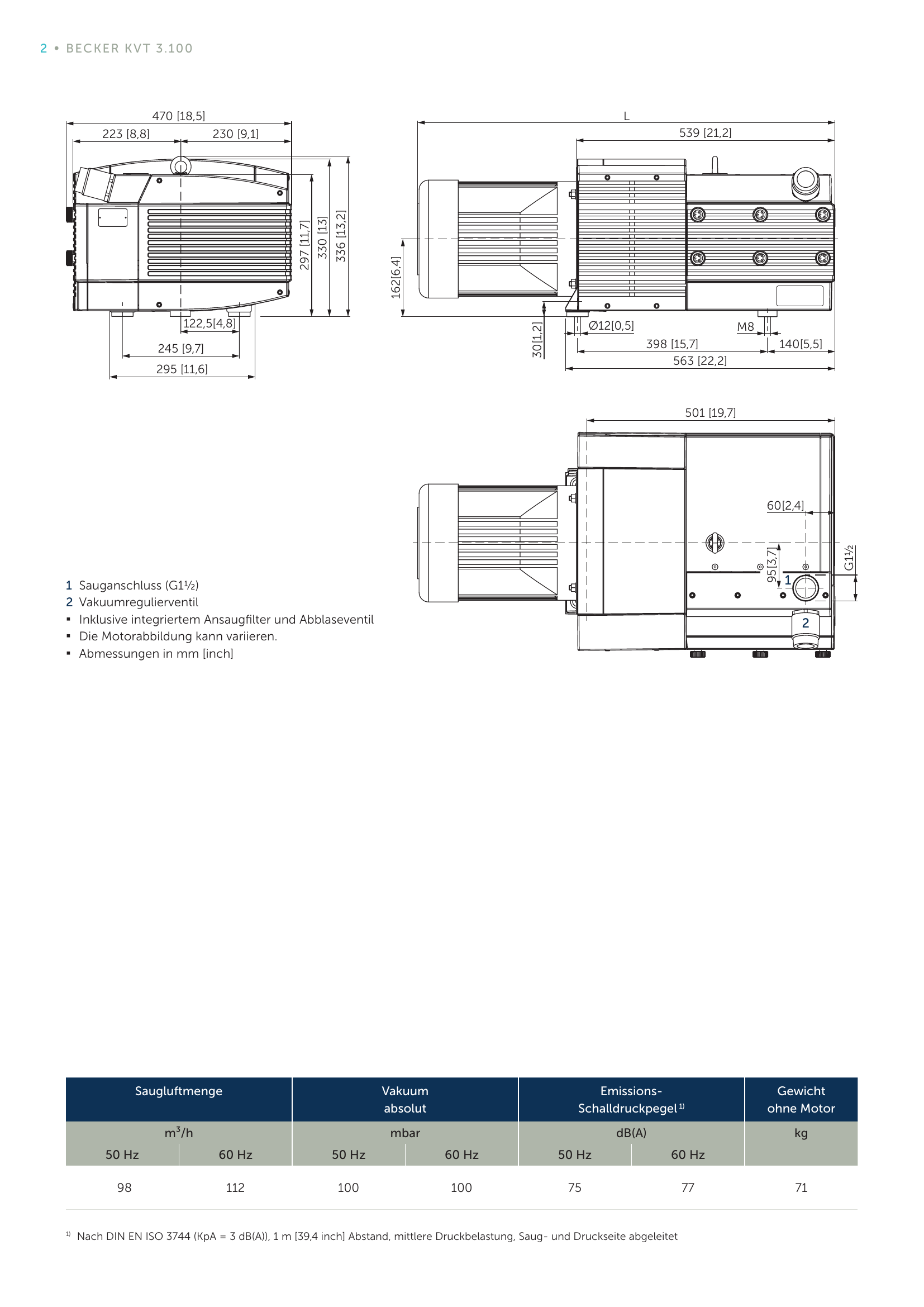 Becker VACS 0030.0020 VC+ – Kompakt-Vakuumanlage mit 2 Pumpen KVT 3.140/0-400 – Ansicht 6