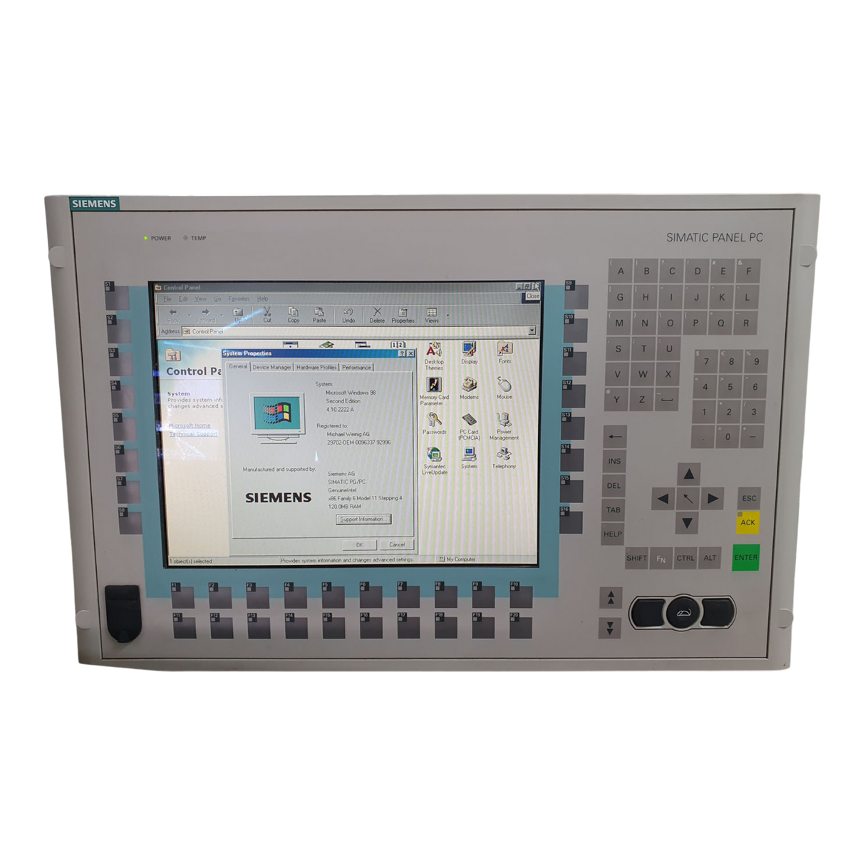 WEINIG Unimat Hydromat Unicontrol Siemens Simatic Panel PC 670 | Art.-Nr. 6AV7723-1AA40-0AC0 (panel pc)) – Ansicht 6