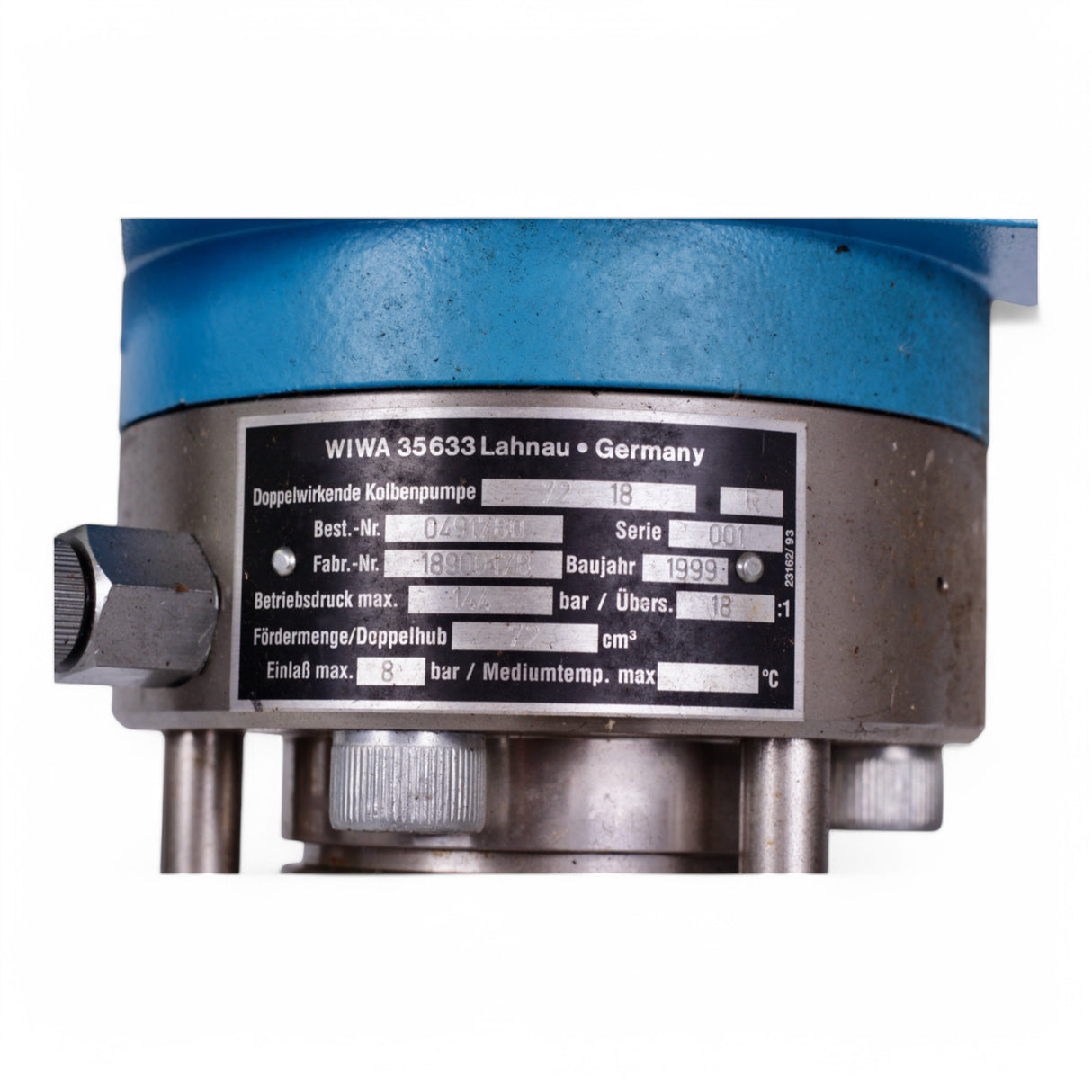 WIWA Phoenix 72.18.R Doppelwirkende Kolbenpumpe – Ansicht 6