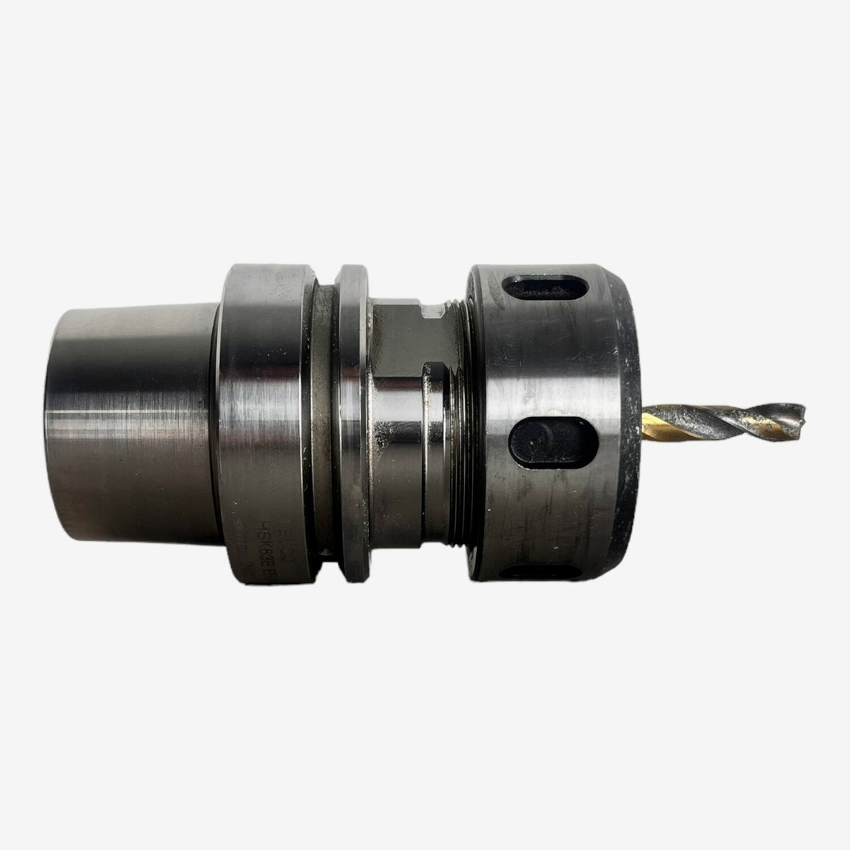 HSK 63 E ER 40 LEUCO Spannzangenfutter A=76 N=24.000 , 3-20 mm mit Fräser 8 mm NL= 38mm mit Beschichtung Art.-Nr. 6340838