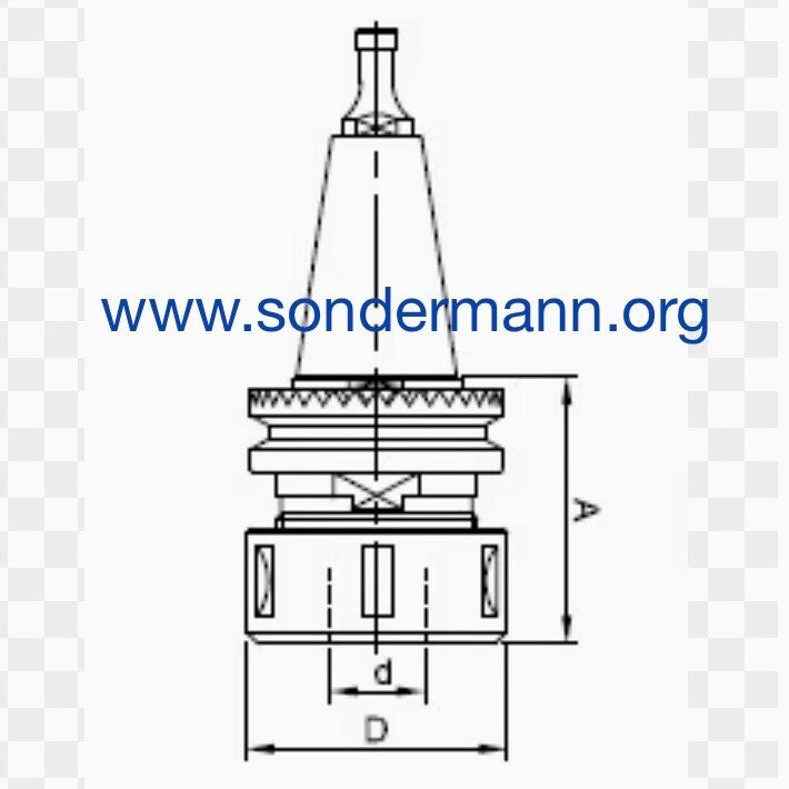 SK 30 ISO 30 Spannzangenfutter mit Zahnkranz A=72mm D=66mm d= ca. 15 mm Spannzange SCM Morbidelli Art.-Nr. 30726015-M