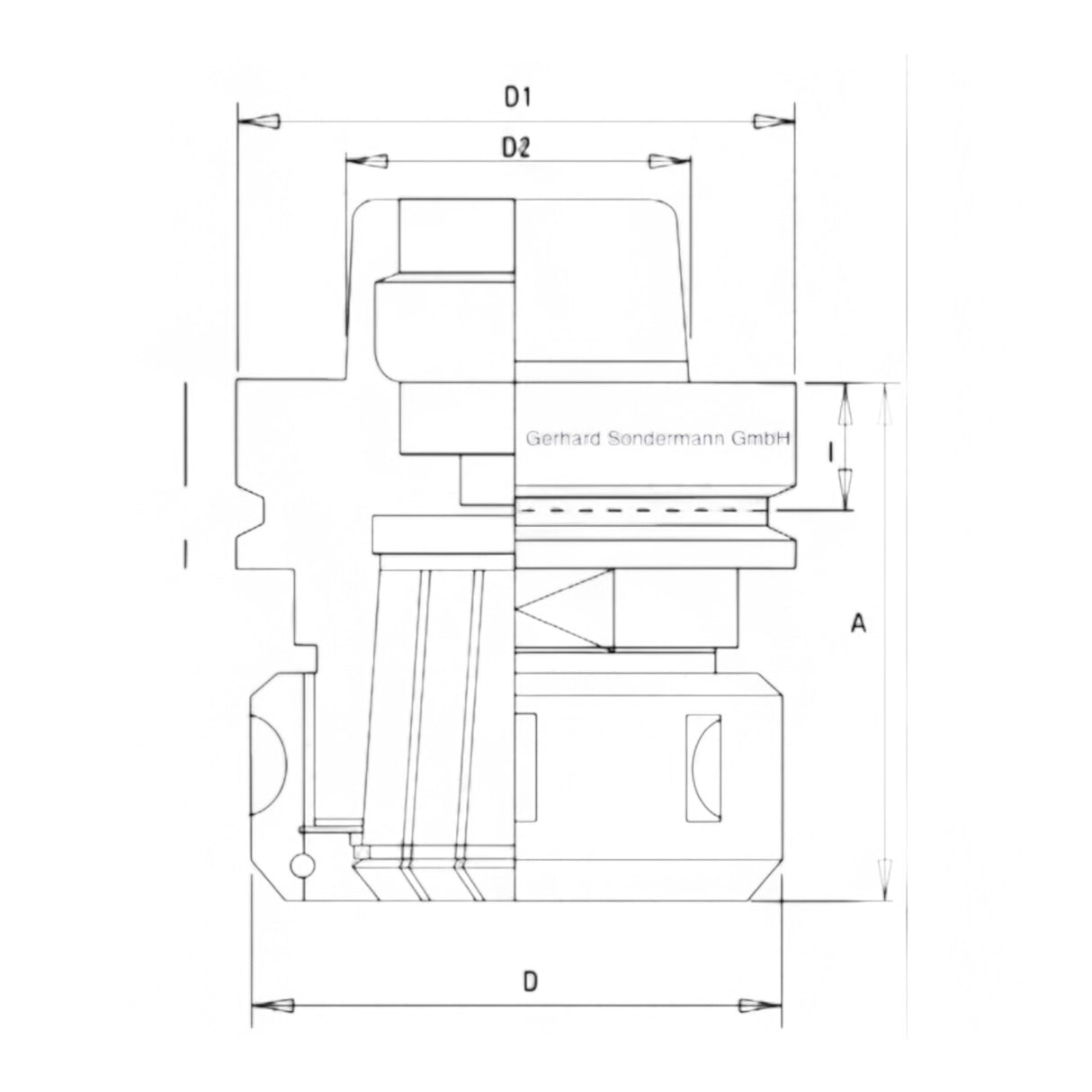 DP Fräser 25 x 38 Z 3 auf auf HSK 63 F Spannzangenfutter AKE – Ansicht 6