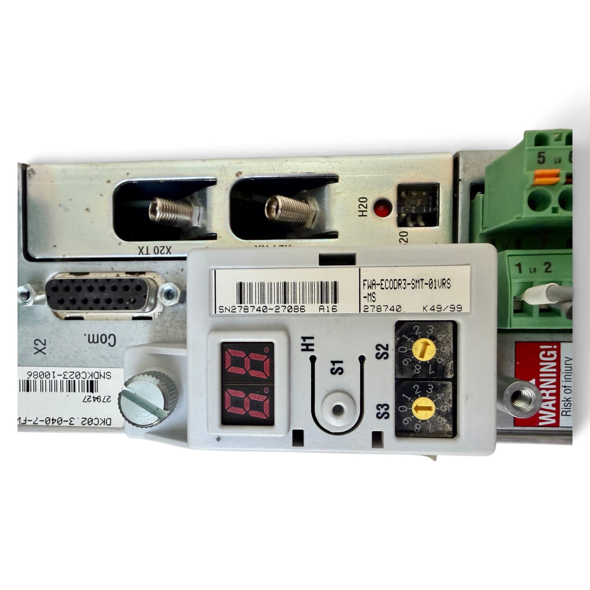 Rexroth Indramat EcoDrive03 Antriebsregelgerät DKC02.3-040-7-FW · SERCOS · 40 A · 3 AC 380–480 V · SN DKC023-10086