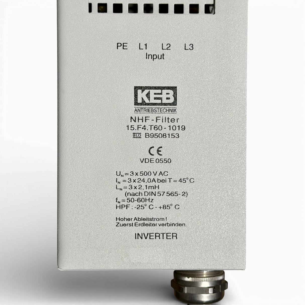 KEB NHF Filter Netzfilter Art.-Nr. 15.F4.T60-1019 Inverter – Ansicht 5