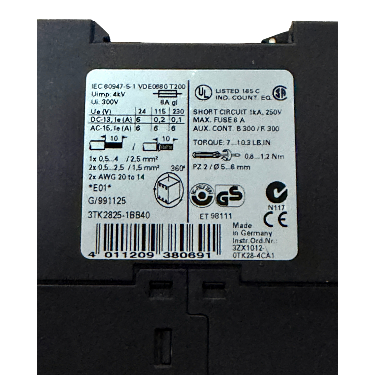 Siemens Siguard Sicherheitsrelais Art Nr 3TK2825 1BB40 – Ansicht 6