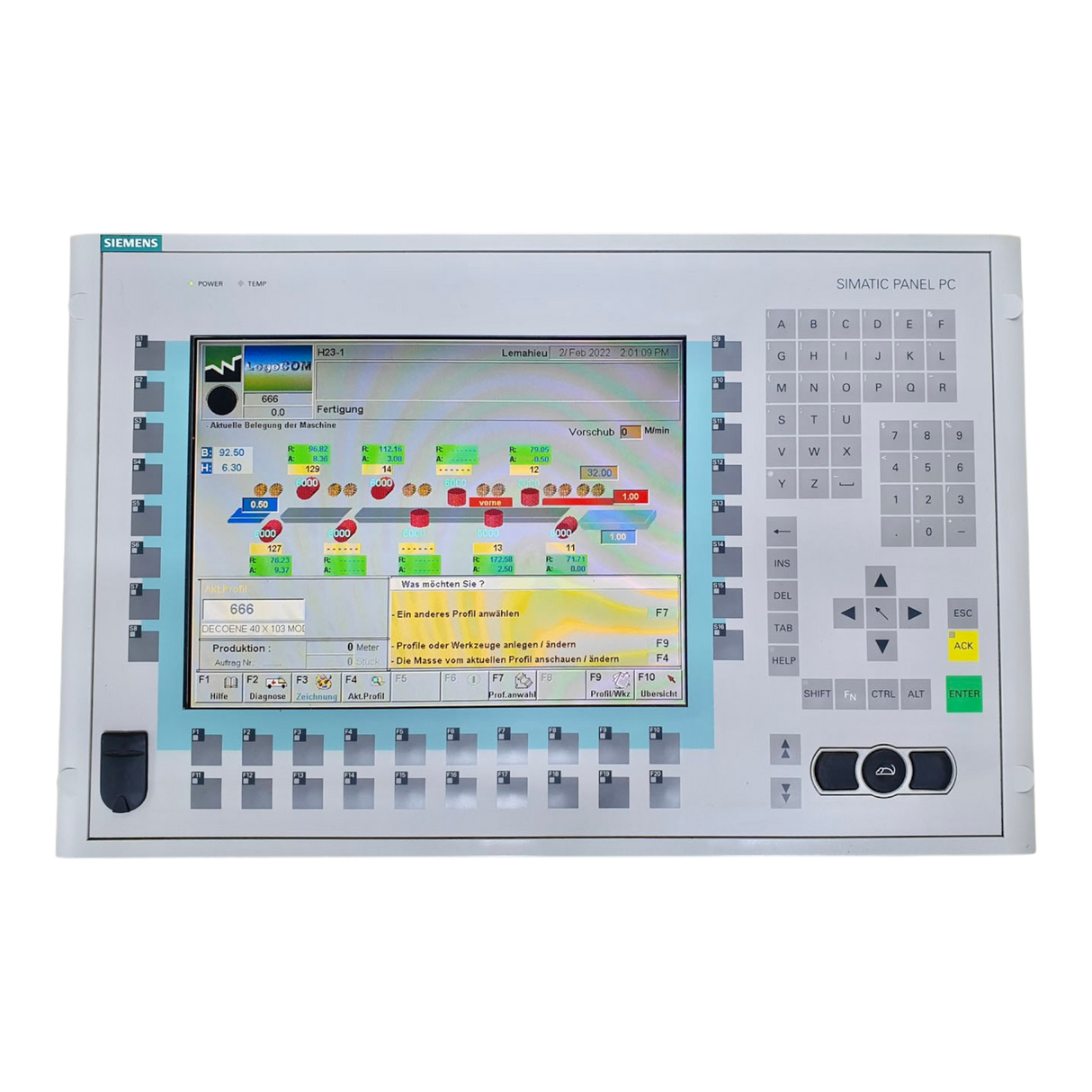 WEINIG Unimat Hydromat Unicontrol Siemens Simatic Panel PC 670 | Art.-Nr. 6AV7723-1AA40-0AC0 (panel pc))