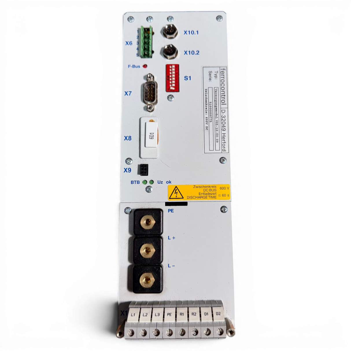 Ferrocontrol Versorgungsmodul V05-10-00-09 600 V DC NC CNC Stromversorgung Priess & Horstmann – Ansicht 6