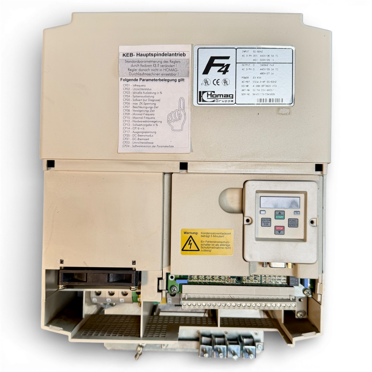 HOMAG KEB F4 C1H Frequenzumrichter 15 kW Art.-Nr. 16.F4.C1H-4A01 Homag Nr. 4-008-39-0620 – Ansicht 3