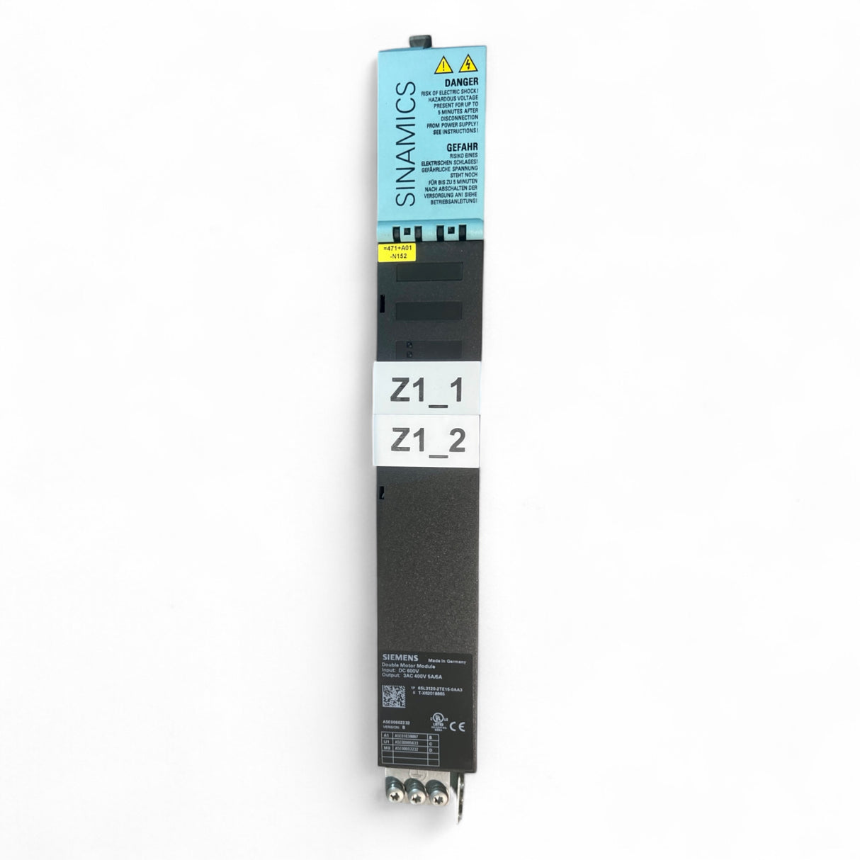 Siemens SINAMICS S120 Double Motor Module SL 6SL3120-2TE21-8AA3 – aus Homag Z‑Achse – Ansicht 13