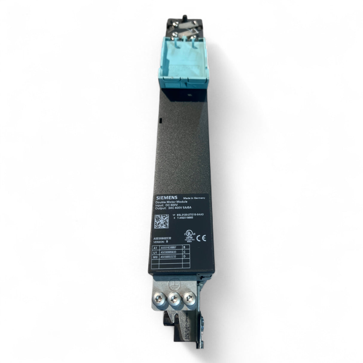 Siemens SINAMICS S120 Double Motor Module SL 6SL3120-2TE21-8AA3 – aus Homag Z‑Achse – Ansicht 4