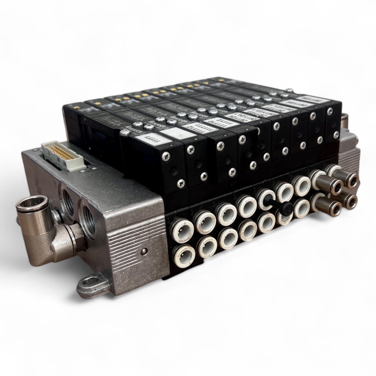 Rexroth Ventilinsel 0 820 055 101G – 9 × R 480 258 424 (IP65, 24 V DC, 10 bar) – passend u.a für HOMAG BOF / BAZ / BHC