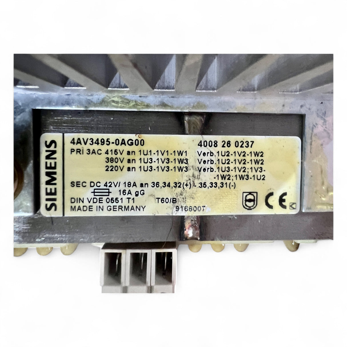 Siemens Stromversorgungs-Transformator 4AV3495-0AG00 Art.-Nr. 4008 26 0237 – Ansicht 6