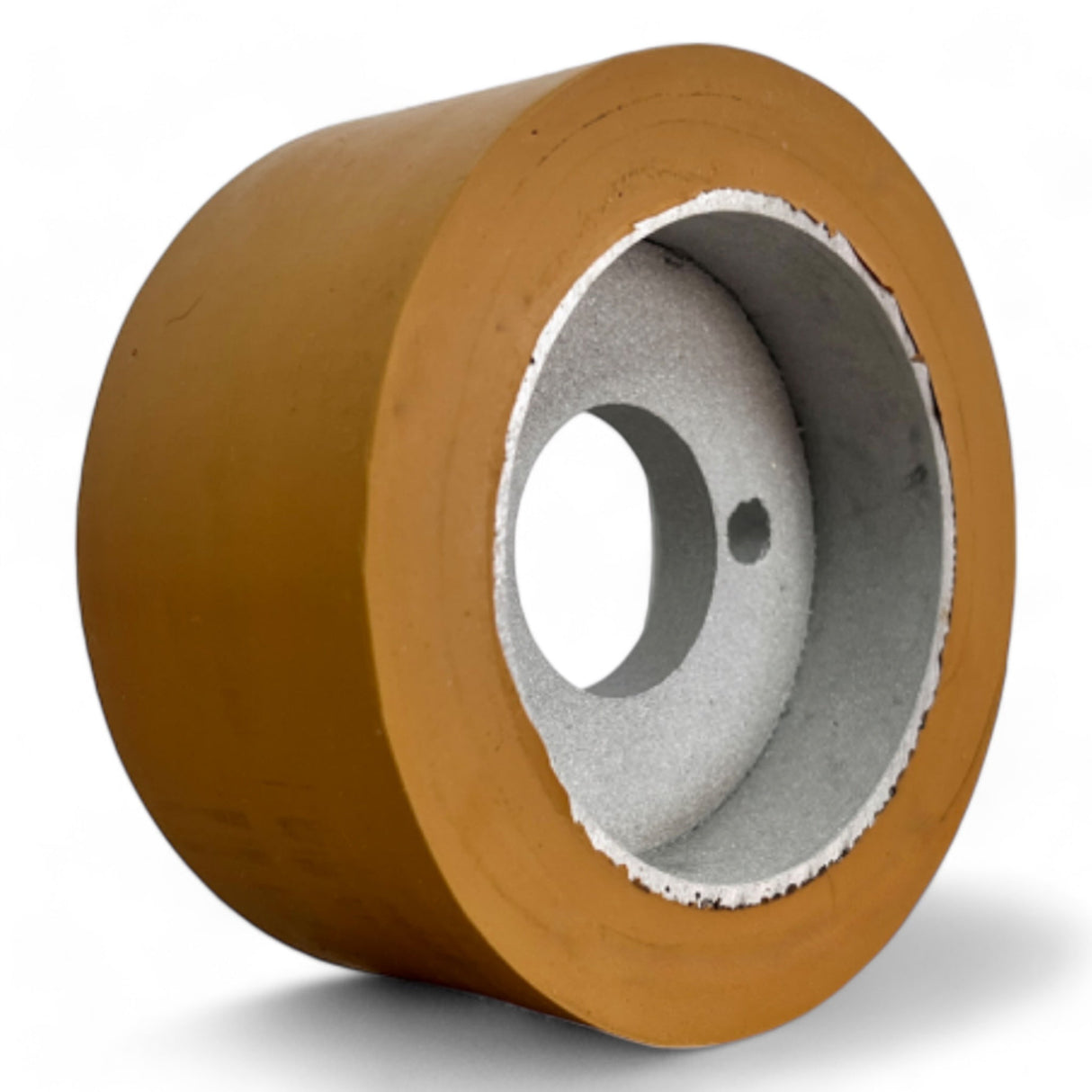 Vorschubrolle 110 x 50 mm Polyurethan (PU R / PU) mit Stahlkern – Ø35 mm Bohrung – Teilkreis 8,5 x 48 – für HolzHer