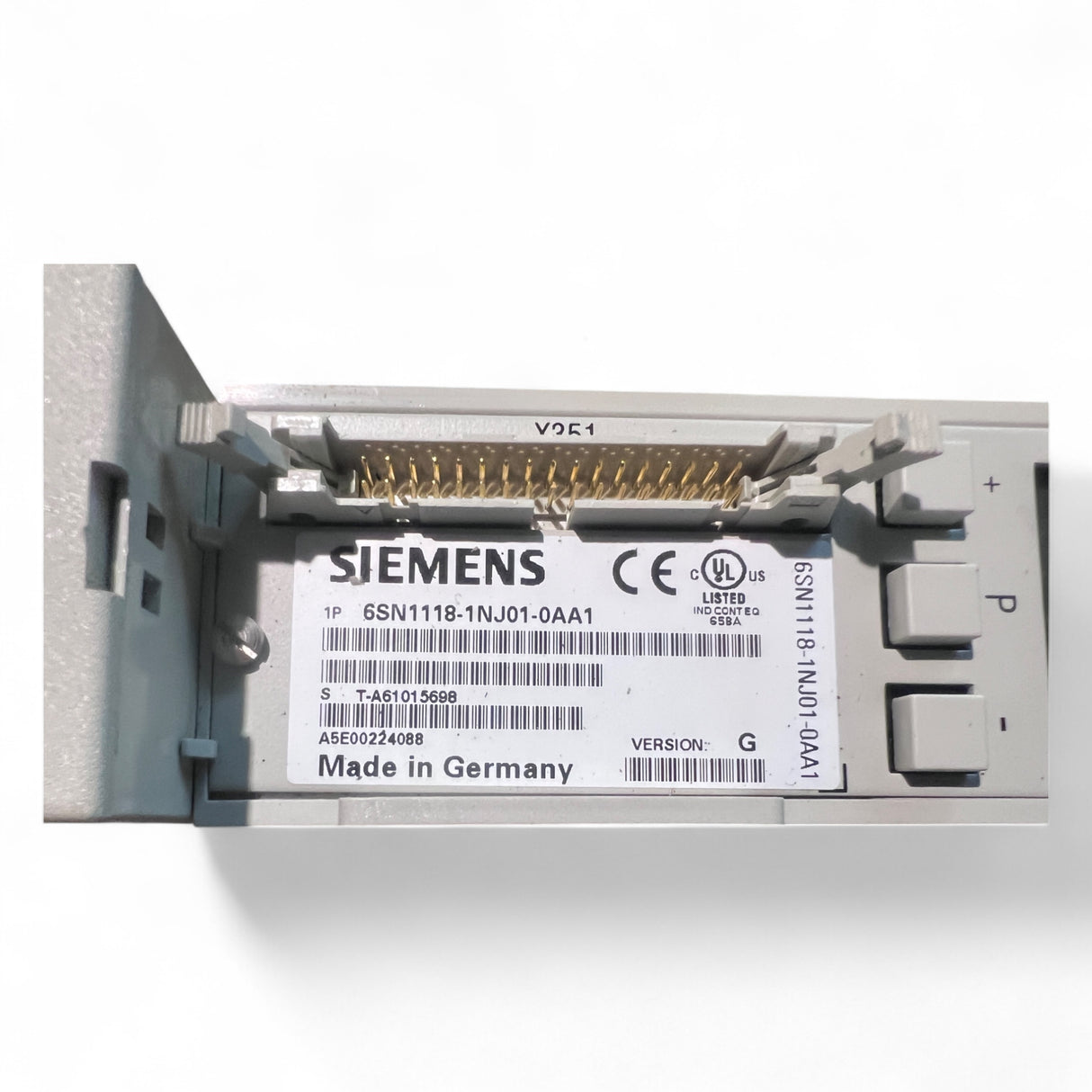 Siemens SIMODRIVE 611 U 1-Achs-Regelung Art.-Nr. 6SN1118-1NJ01-0AA1 + LT-Modul INT. 15A Art.-Nr. 6SN1123-1AA00-0AA1 geeignet