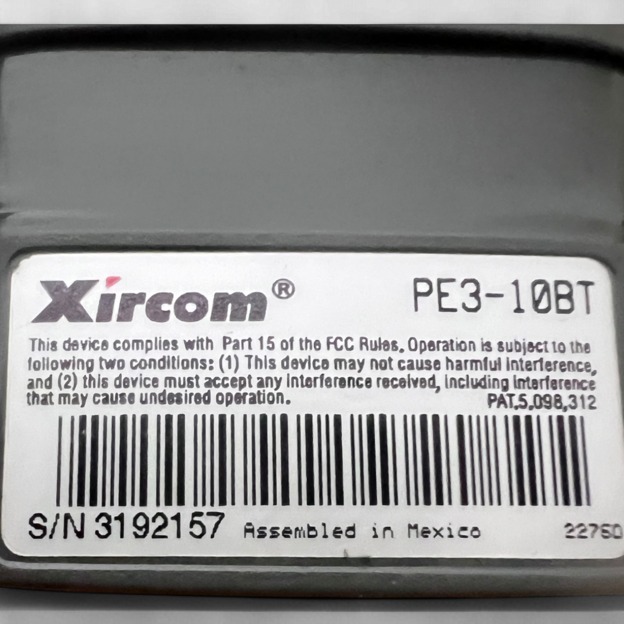 Xircom Parallel Port Ethernet Adapter PE3-10BT Art.-Nr. S/N 3192157 – geeignet für IMA 610/810 V mit NUM 1060 Steuerung