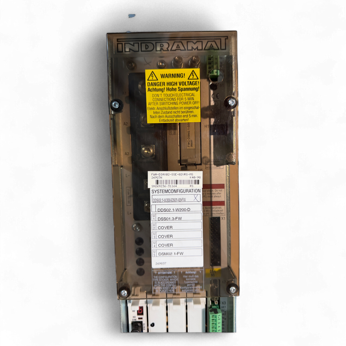 Bosch Rexroth Indramat Servoregler DDS02.1-W200-D für Homag BAZ 32 Digital AC Servo Controller Art.-Nr. DDS02.1-W200