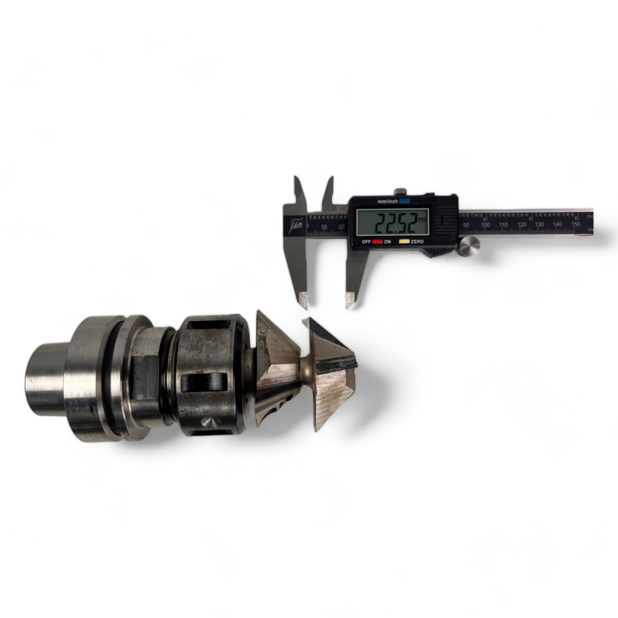 HSK 63 F Spannzangenfutter mit Spannzange und HW Profilfräser Ø 56 mm 2 HW Fasefräsern , Z=3 – Ansicht 7