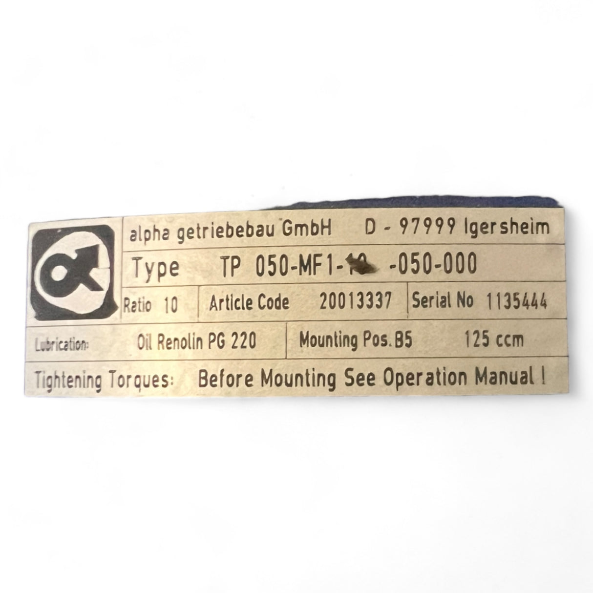 SIEMENS Brushless Servomotor 1FK6083-6AF71-1AGO mit Getriebe alpha Getriebebau TP 050-MF1-050-000 – Ansicht 8