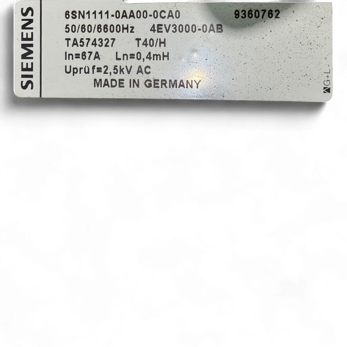 Siemens Drossel Transformator Einheit Art Nr 6SN11110AA000CA0 4EP41000DS IMA 410 610 810 – Ansicht 6