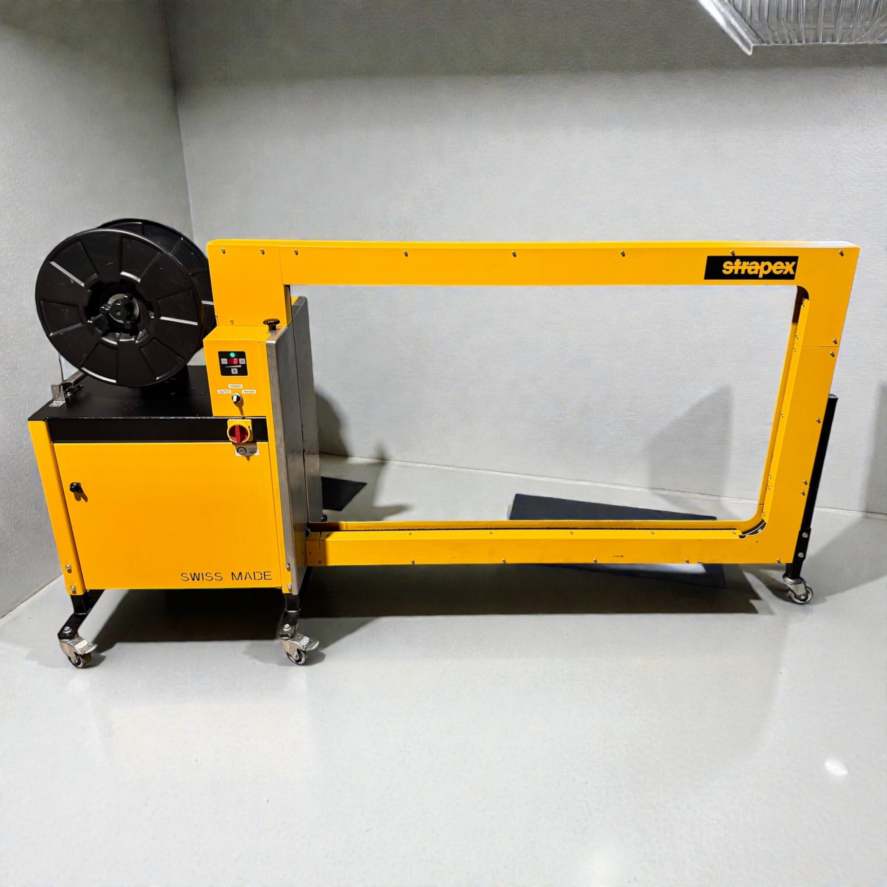 Strapex SMG 65 automatische Umreifungsanlage mit Fördertechnik und modularen Gliederbandförderanlage – Ansicht 14