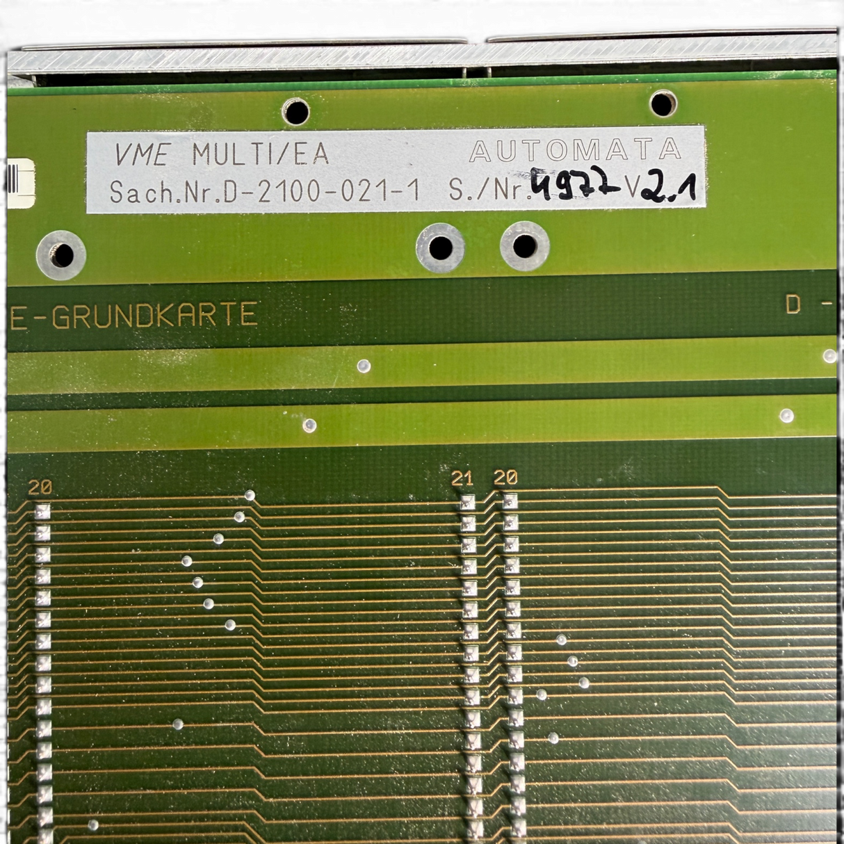 HOMAG AUTOMATA MULTI-E/A VME-GRUNDKARTE Art.-Nr. 4-086-05-0368 mit SERCOS Master Modul ASIC V3.1 für HOMAG BAZ BOF 32 41