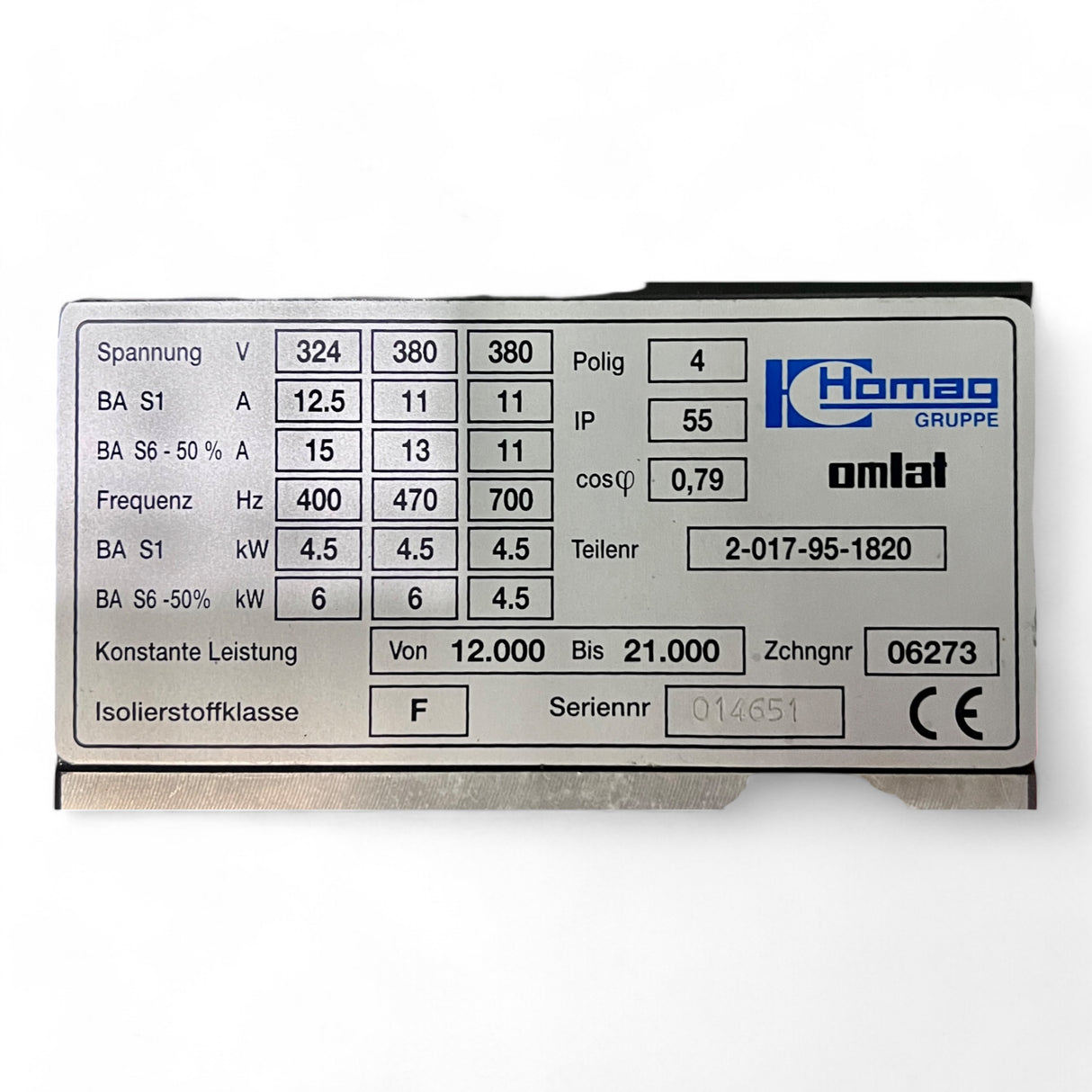 HOMAG Hochleistungs-Hauptspindel OMLAT 4,5/6 kW WEEKE 2-017-95-1820 – Ansicht 5