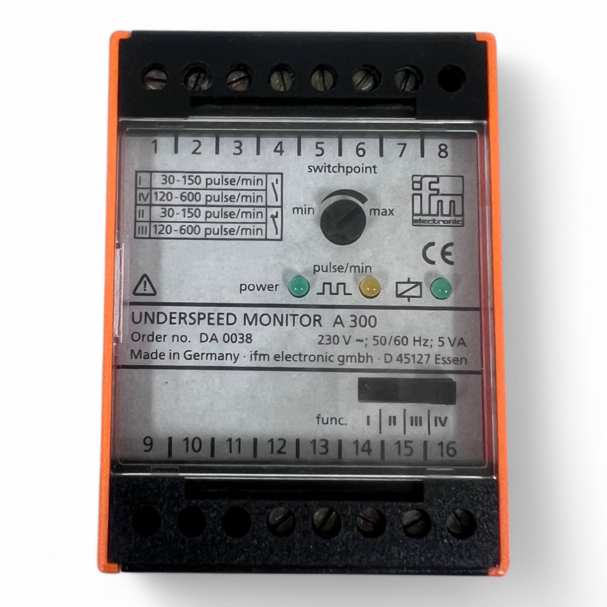 ifm electronic Stillstandswächter DA0025 underspeed monitor A 300 230V – Ansicht 2