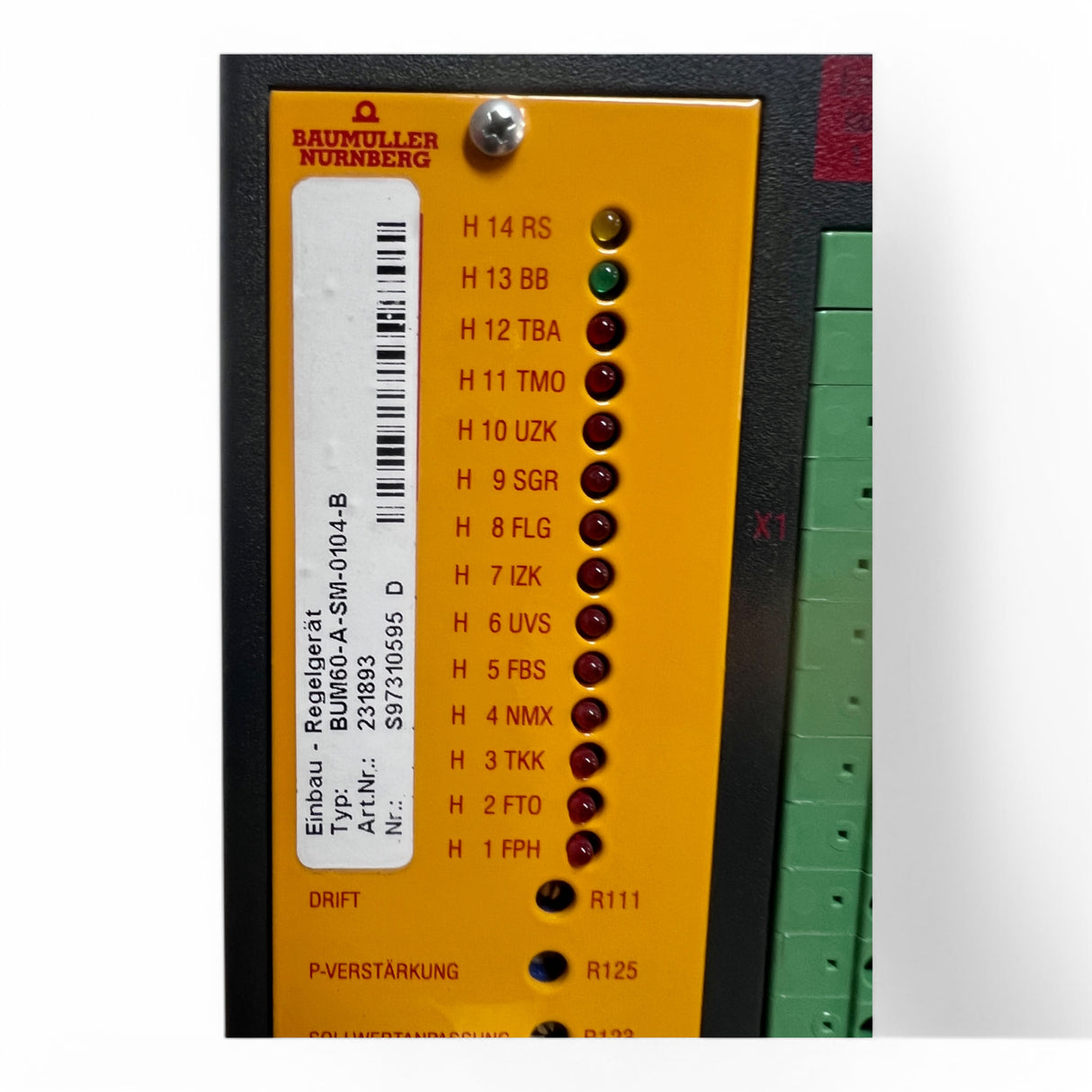 BAUMÜLLER Wechselstromumrichter BUM60-30/60-31-B-002 mit Steuerkarte BUM60-A-SH-0104 HOLZMA ) – Ansicht 4