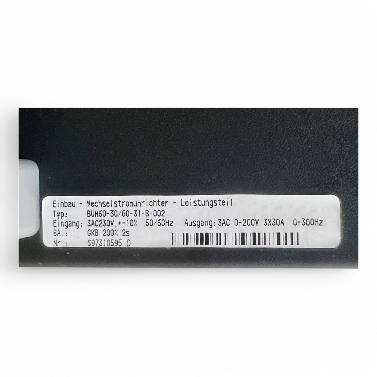 BAUMÜLLER Wechselstromumrichter BUM60-30/60-31-B-002 mit Steuerkarte BUM60-A-SH-0104 HOLZMA ) – Ansicht 7
