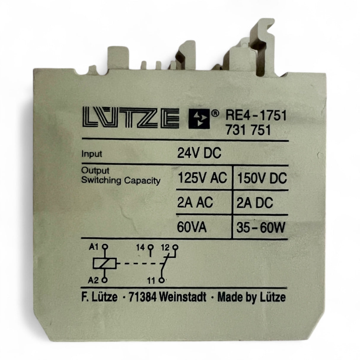 Lütze RE4 1751 Relaismodul M1-K9A 24VDC – Ansicht 3