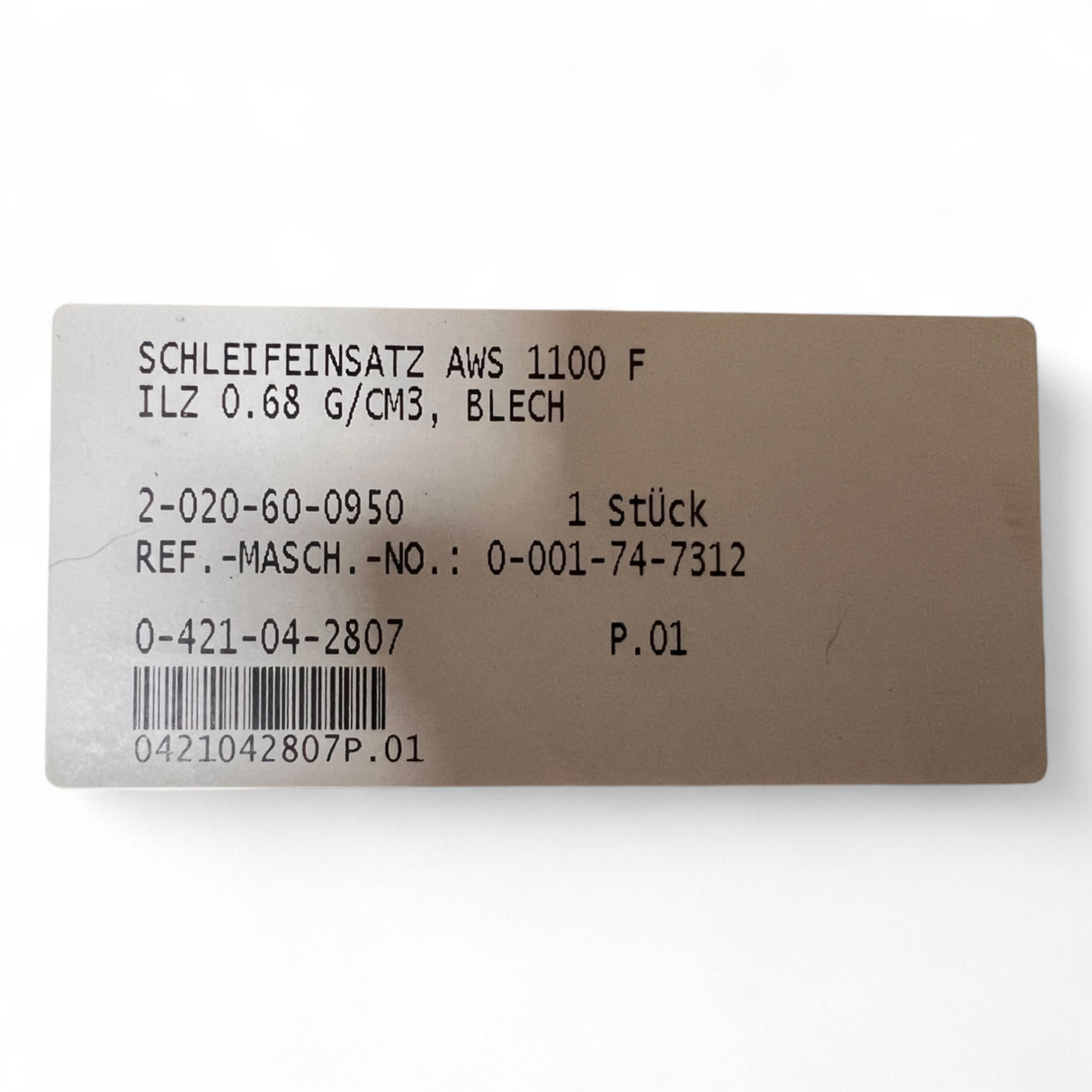 HOMAG BÜTFERING SCHLEIFEINSATZ AWS 1100 F Schleifschuh 2-020-60-0950 Ref. 0-421-04-2807 – Ansicht 5