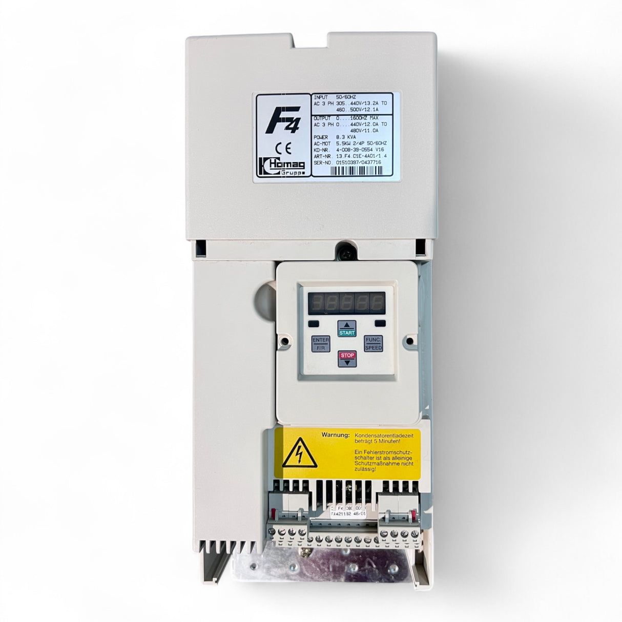 HOMAG KEB Frequenzumrichter COMBIVERT F4 13.F4.C1E-4A01.1/4 für 5,5 kW 400 V 50/60 Hz 4-008-39-0554 V16 – Ansicht 4
