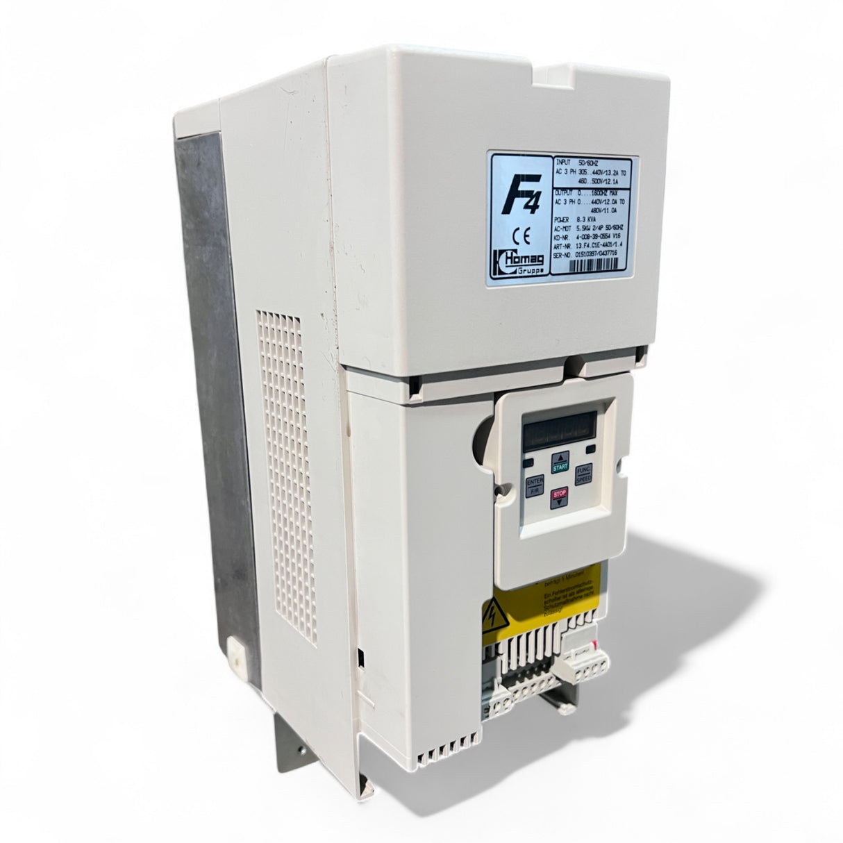 HOMAG KEB Frequenzumrichter COMBIVERT F4 13.F4.C1E-4A01.1/4 für 5,5 kW 400 V 50/60 Hz 4-008-39-0554 V16 – Ansicht 2