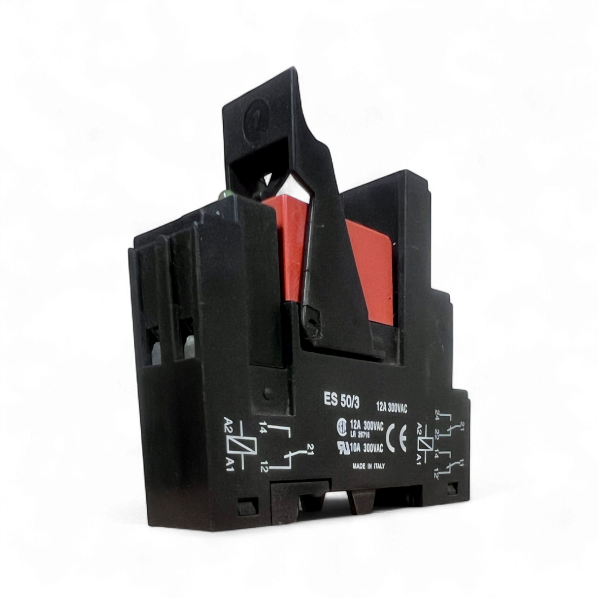 Schrack Relais RT424024 mit Sockel ES 50/3 – Relaisfassung | Relay Socket | Art.-Nr. ES50/3 – Ansicht 2