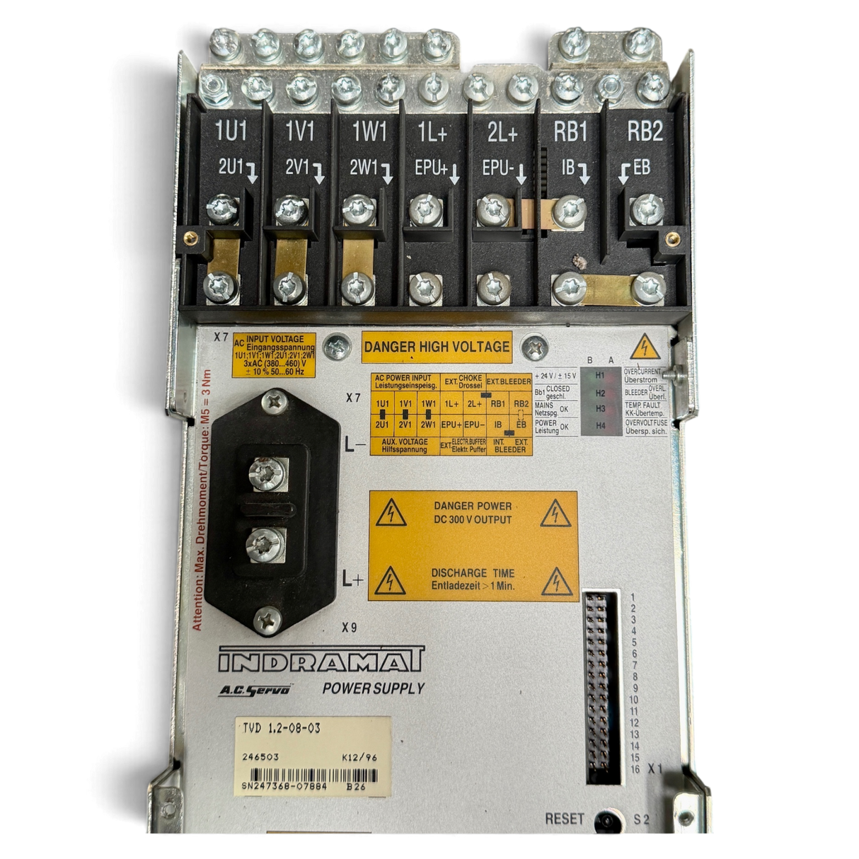 Indramat TVD 1.2-08-03 A.C. Servo Netzteil Power Supply 246503