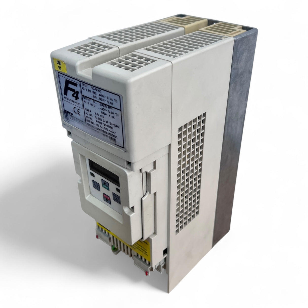 KEB COMBIVERT F4 Frequenzumrichter 10.F4.F1D-4040/Z 2.2 kW 4.0 kVA Motorleistung mit RS232-Toslink Modul – Ansicht 2