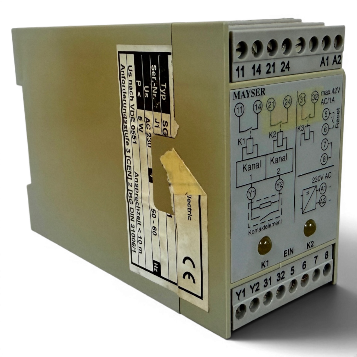 Mayser SG-EFS 134 ZK2/1 L20ms Sicherheitsschaltgerät Sicherheitsrelais