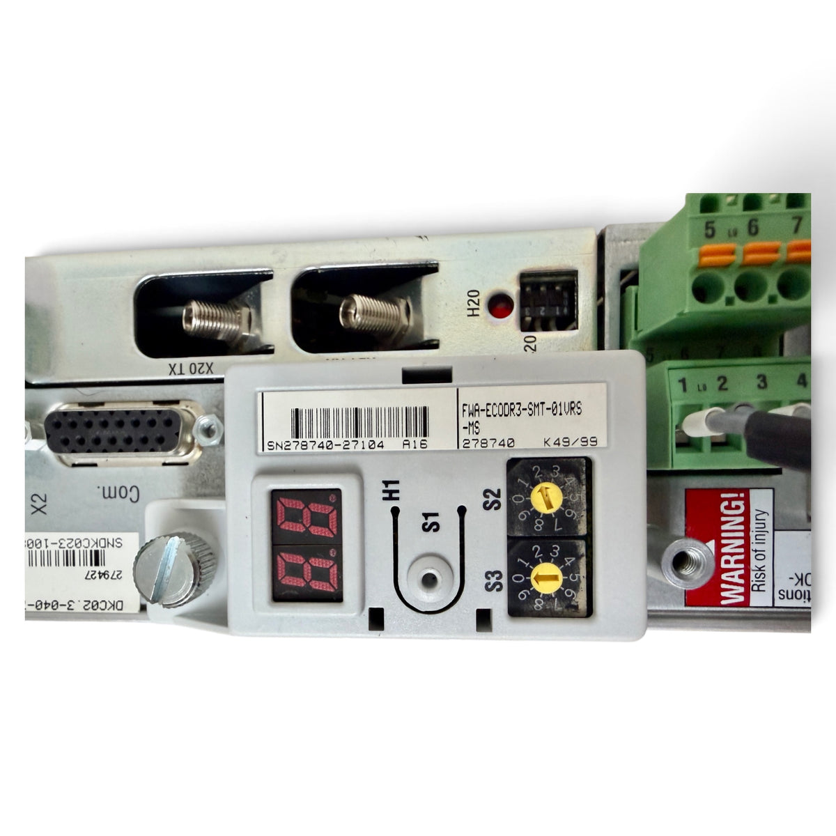 Rexroth Indramat EcoDrive03 Antriebsregelgerät DKC02.3-040-7-FW · SERCOS · 40 A · 3 AC 380–480 V · SN DKC023-10085