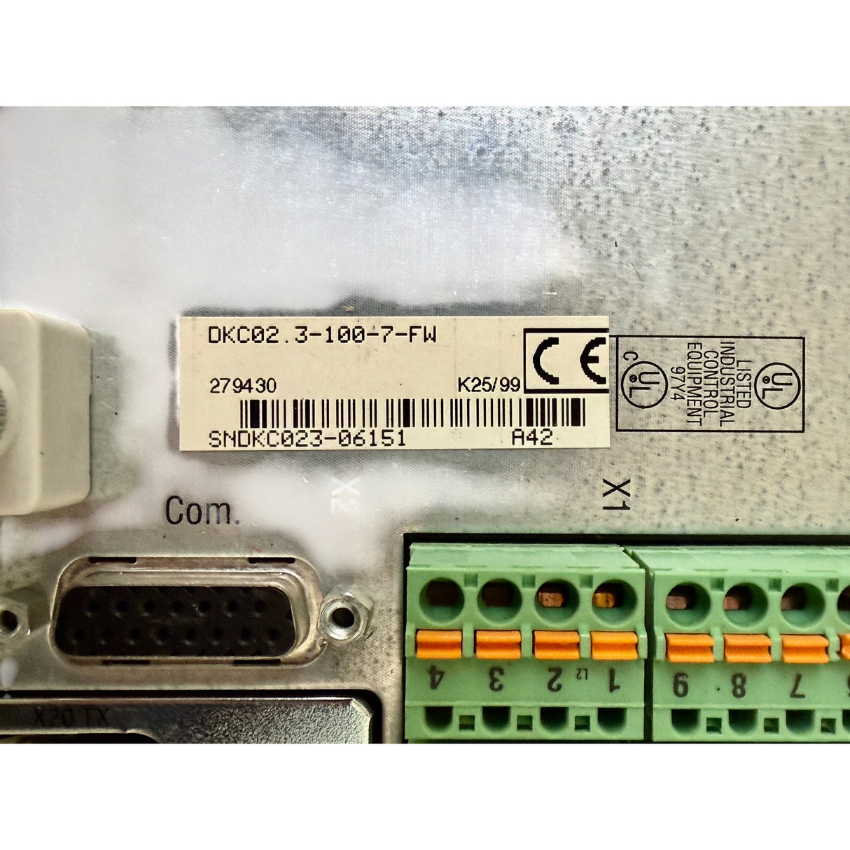 Rexroth Indramat EcoDrive03 Antriebsregelgerät DKC02.3-100-7-FW · SERCOS · 100 A · 3 AC 380–480 V
