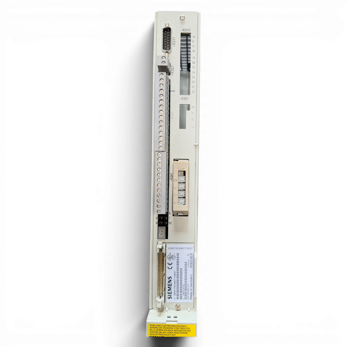 SIEMENS SIMODRIVE LT-MODUL INT.50A 6SN1123-1AA00-0CA2 mit Einschubmodul 6SN1118-0AA11-0AA1 für IMA 610 V X-Achse – Ansicht 4