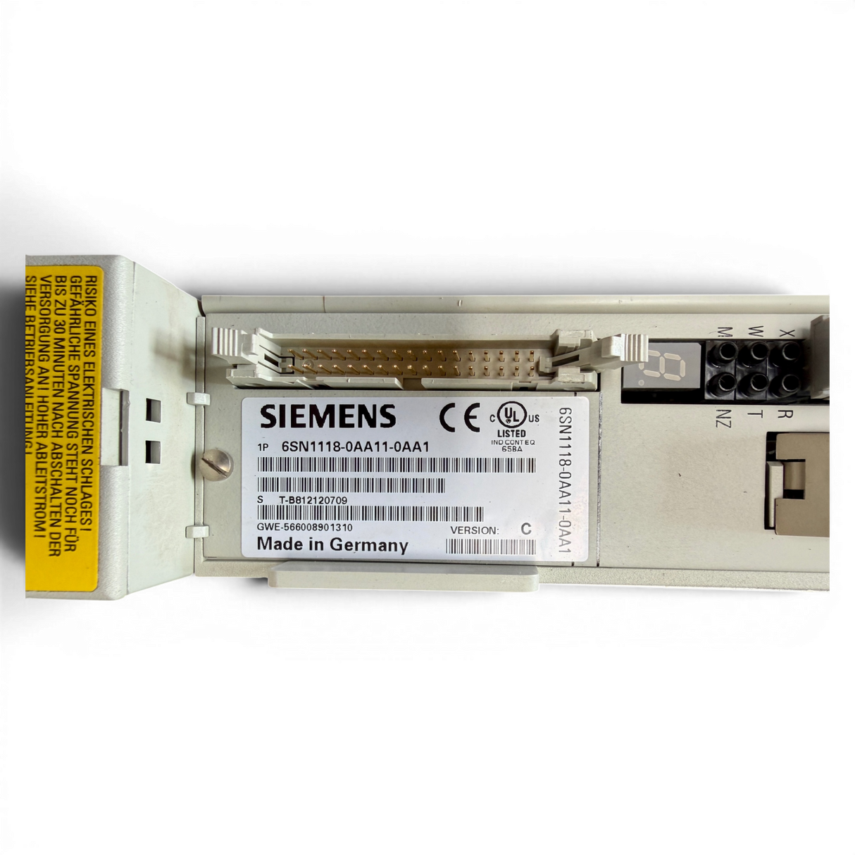 SIEMENS SIMODRIVE LT-MODUL INT.50A 6SN1123-1AA00-0CA2 mit Einschubmodul 6SN1118-0AA11-0AA1 für IMA 610 V X-Achse – Ansicht 5
