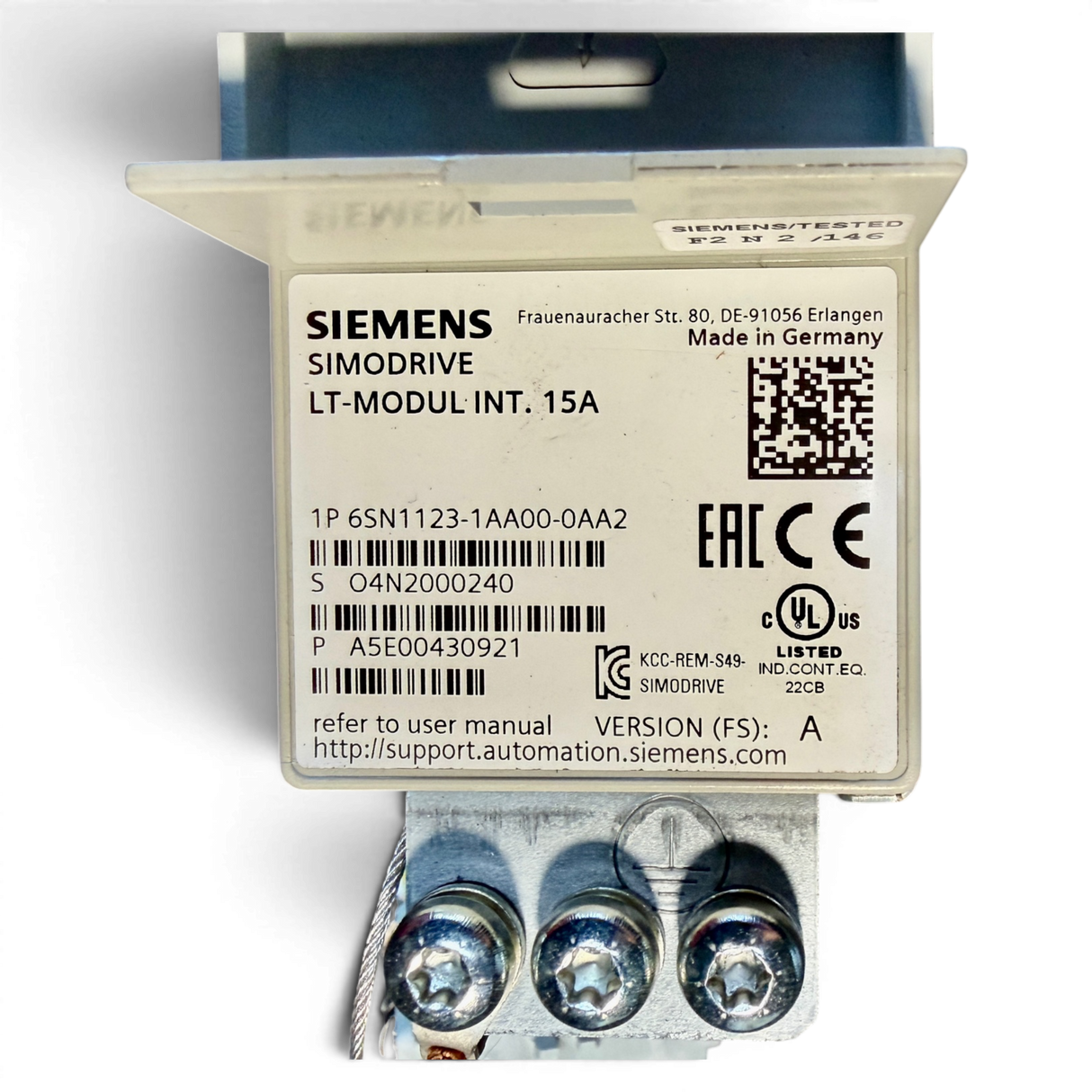 SIEMENS SIMODRIVE LT-Modul INT. 15A Art.-Nr. 6SN1123-1AA00-0AA2 / 6SN1118-0AA11-0AA1 passend z. B. für IMA 610 V – Ansicht 8
