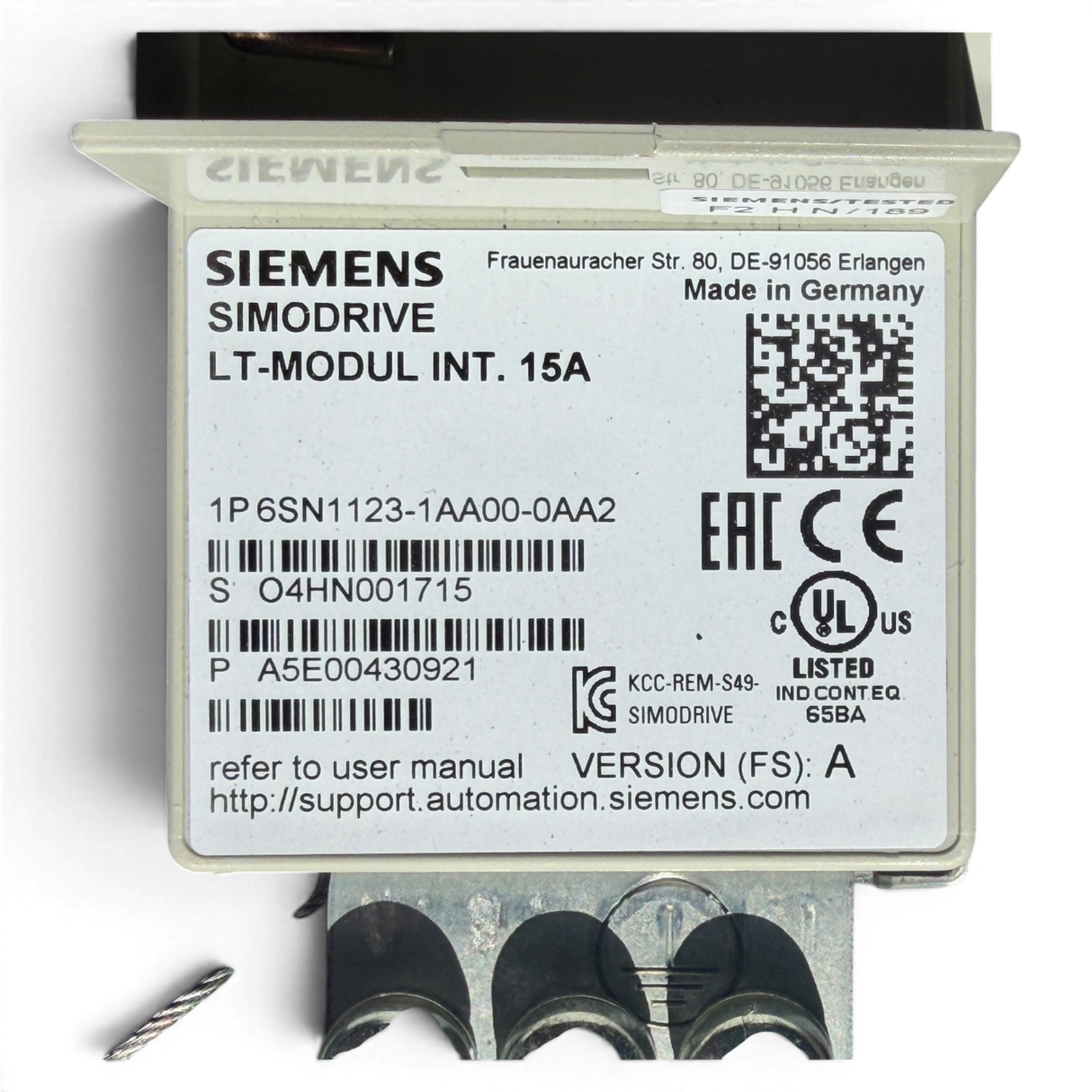 Siemens SIMODRIVE LT-Modul INT. 15A Art.-Nr. 6SN1123-1AA00-0AA2 – Ansicht 6
