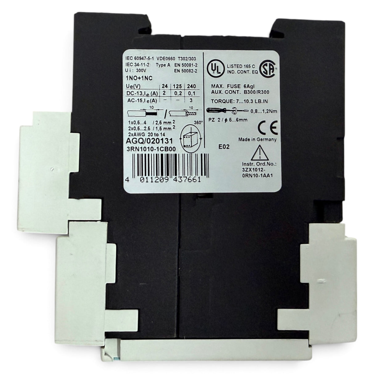 Siemens SIRIUS 3RN1010-1CB00 Thermistor-Motorschutzrelais 24 V AC/DC