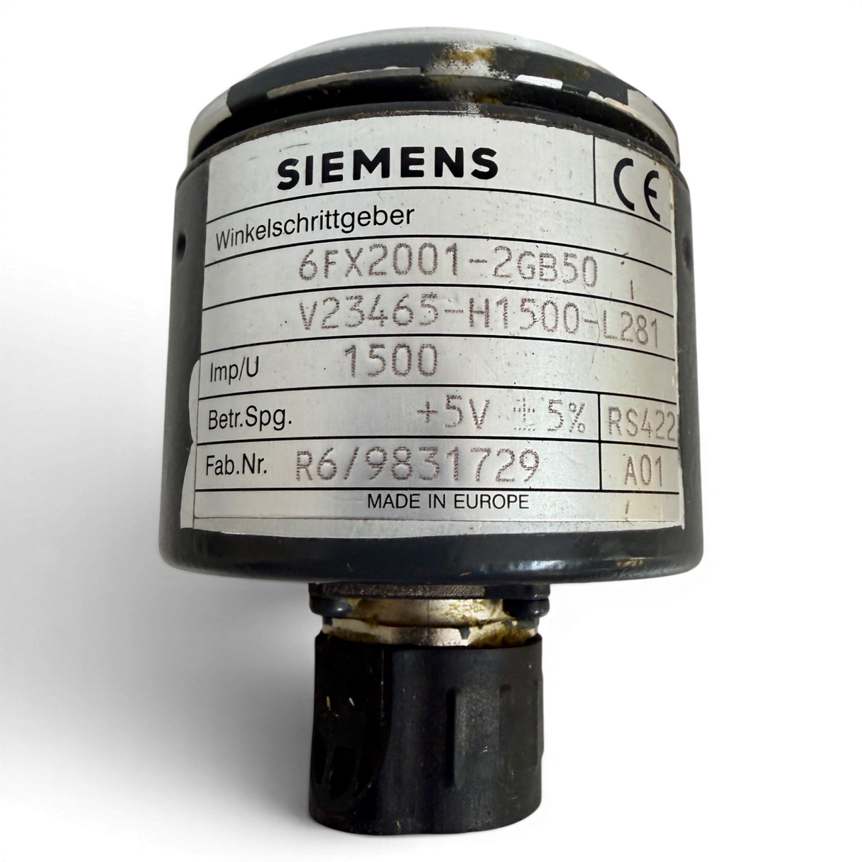 Siemens Winkelschrittgeber 6FX2001-2GB50 · 1500 Imp/U · RS422