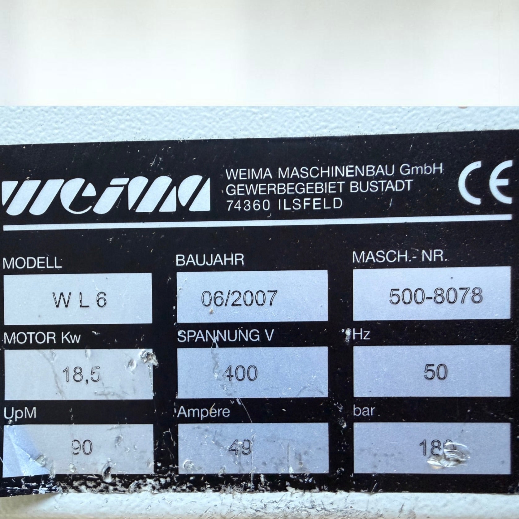 WEIMA WL 6 Einwellen-Zerkleinerer Masch.-Nr. 500-8078 – Holzzerkleinerer 18,5 kW Shredder
