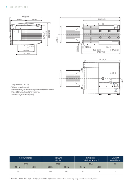 Becker VACS 0030.0020 VC+ – Kompakt-Vakuumanlage mit 2 Pumpen KVT 3.140/0-400 – Ansicht 6