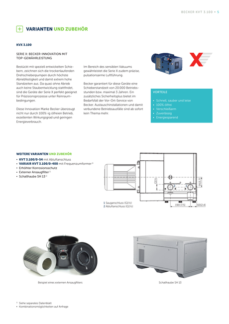 Becker VACS 0030.0020 VC+ – Kompakt-Vakuumanlage mit 2 Pumpen KVT 3.140/0-400 – Ansicht 9