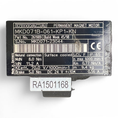 INDRAMAT MKD071B-061-KP1-KN Servomotor mit Alpha Getriebe SP 100-M01-10-421-000 – Ansicht 13