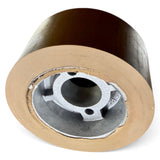 Vorschubrolle 120 x 60 mm PU braun mit Aluguss-Kern – Ansicht 6